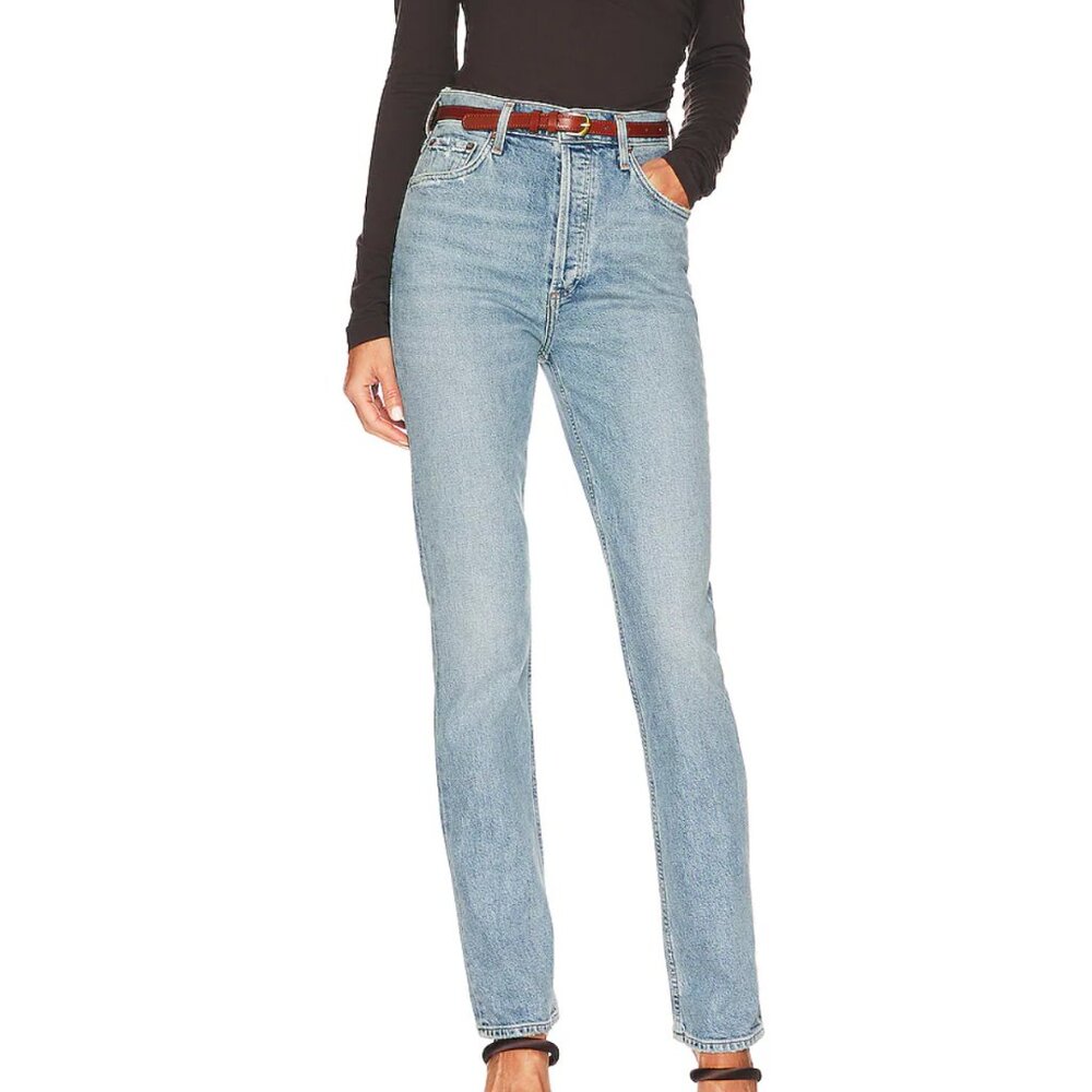 AGOLDE Freya High Rise Slim in Jargon - Size 27